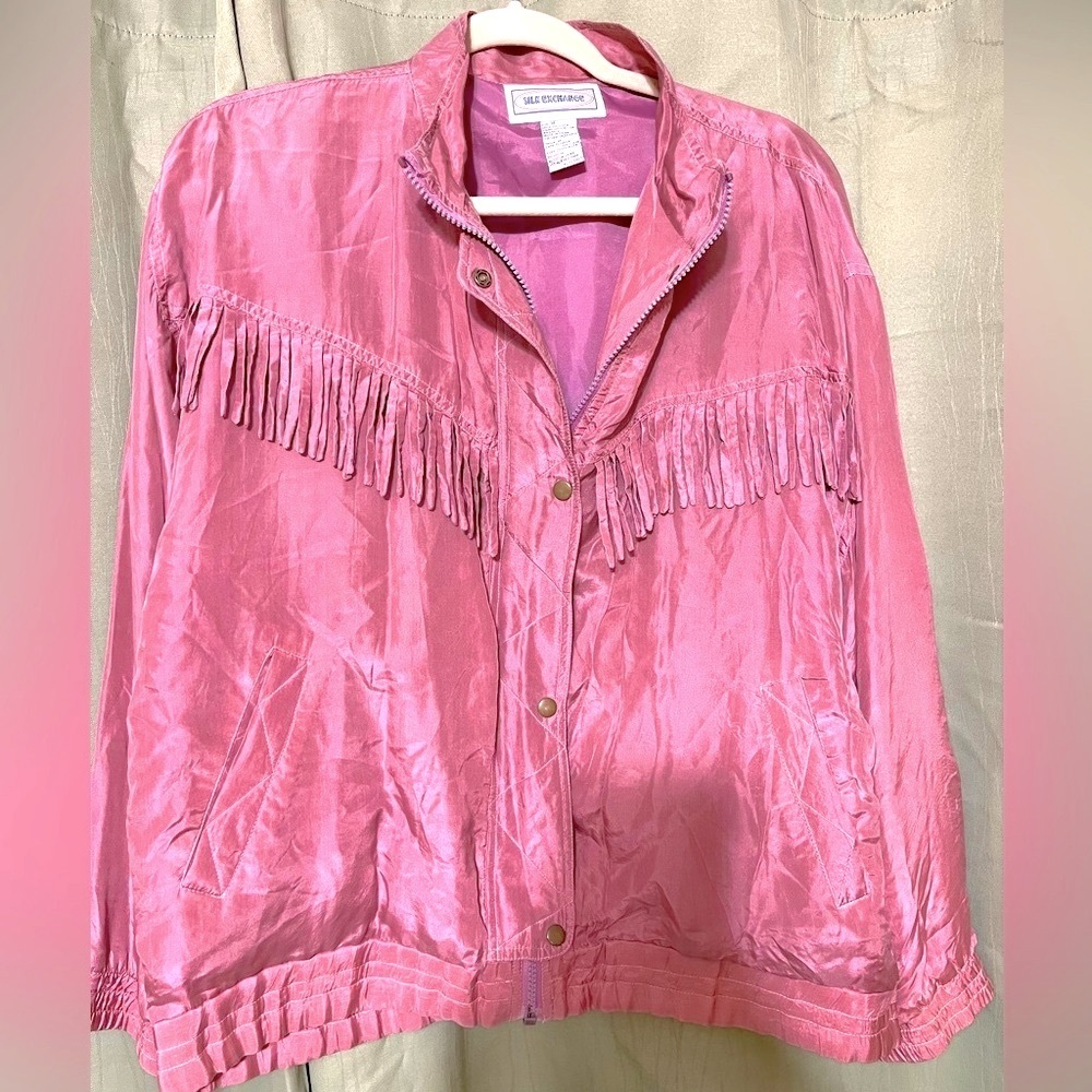 Vintage Silk Exchange fringe western/cowgirl jacket 🪩 🤠